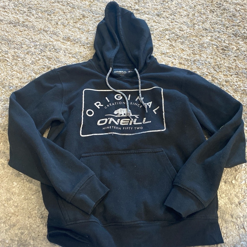 O'Neil Men's Black Surfing Hoodie Cozy Sweater Sweatshirt EUC S